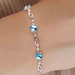 silver bracelet with heart shaped crystals from swarovski silver bracelet with heart shaped crystals from swarovski
