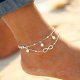 Infinity beach anklet 925 sterling silver
