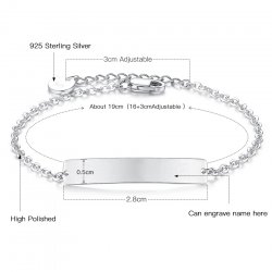 engraved bar bracelet in 925 sterling silver engraved bar bracelet in 925 sterling silver