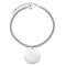  engraved disc bracelet in sterling silver