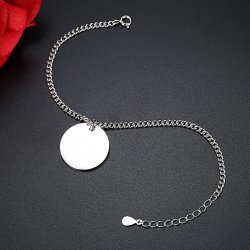 engraved disc bracelet in sterling silver