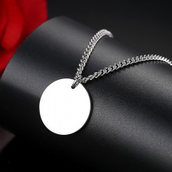  engraved disc bracelet in sterling silver