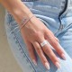 cubic zirconia love bracelet