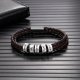 Brown Leather Bracelet with Custom Beads - in sterling silver Brown Leather Bracelet with Custom Beads - in sterling silver