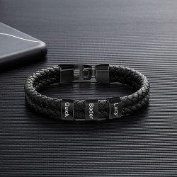 engraved black bracelet engraved black bracelet