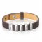 Engraved men's bracelet - brown leather
