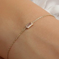 Sterling Silver rose quartz bracelet Sterling Silver rose quartz bracelet