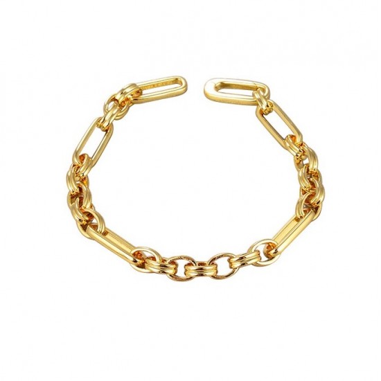 paperclip bracelet - 18k gold plated