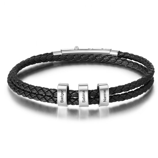 men bracelet with custom beads