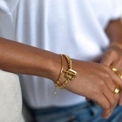 Cuban chain bracelet - square bar
