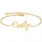 Personalized Name Bracelet in 18k Gold Plating