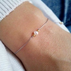 Sterling silver beaded bracelet with freshwater pearl Sterling silver beaded bracelet with freshwater pearl