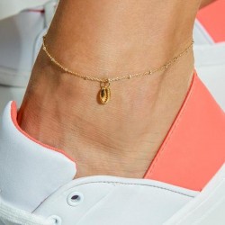 925 sterling silver shell anklet