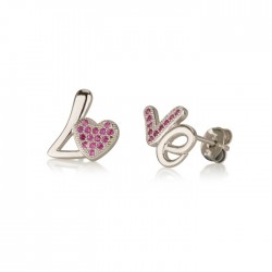 925 sterling silver heart shape stud earrings with cubic zirconia  925 sterling silver heart shape stud earrings with cubic zirconia