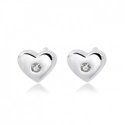 925 sterling silver heart shape stud earrings with cubic zirconia  925 sterling silver heart shape stud earrings with cubic zirconia