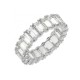 cubic zirconia eternity ring -  sterling silver