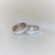 cubic zirconia eternity ring -  sterling silver