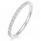 Eternity ring 925 sterling silver and a row of  zircon stones