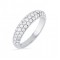 Three row micro pave eternity band 925 sterling silver 