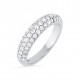 Three row micro pave eternity band 925 sterling silver 