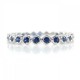 Blue sapphire bezel eternity ring