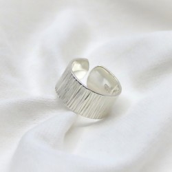 925 Sterling Silver Handmade Wide Adjustable Band Ring 925 Sterling Silver Handmade Wide Adjustable Band Ring