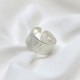 925 Sterling Silver Handmade Wide Adjustable Band Ring