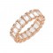 Cubic Zirconia Eternity Ring - 18k rose gold plated