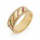 18k Gold plated colorful ring