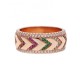 rose gold plated colorful ring