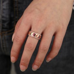 rose gold plated colorful ring rose gold plated colorful ring