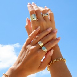 gold plated love ring