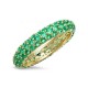 emerald zirconia ring - 18k gold plated silver 