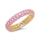 gold zirconia ring - light pink