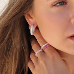 Gold plated ruby zirconia  ring