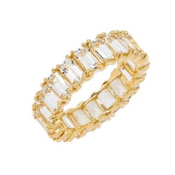 Cubic Zirconia Eternity Ring - 18k gold plated Cubic Zirconia Eternity Ring - 18k gold plated