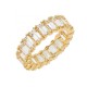 Cubic Zirconia Eternity Ring - 18k gold plated