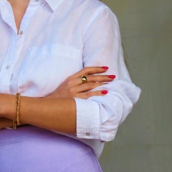 gold plated chunky Band Ring