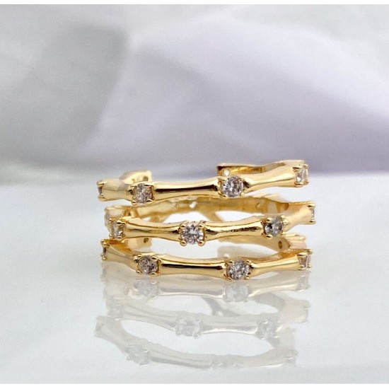 Gold Plated Cubic Zirconia ring