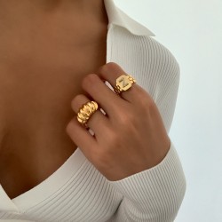 Initial letter ring 18k gold plated Initial letter ring 18k gold plated