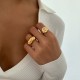 Initial letter ring 18k gold plated