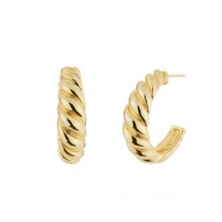 Gold Plated Twisted Hoop Earrings Gold Plated Twisted Hoop Earrings