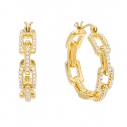 cuban link chain hoop earrings  cuban link chain hoop earrings