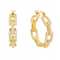 cuban link chain hoop earrings 