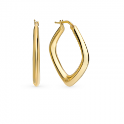 Square Hoop Earrings 18k gold plated 