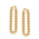 Long twisted hoop earrings 18k gold plated 
