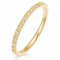 Eternity ring 18k gold plated silver and a row of  zircon stones