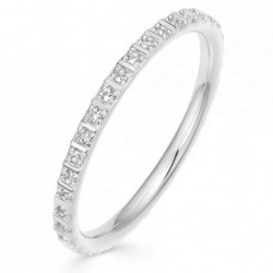 Eternity ring 18k gold plated silver and a row of  zircon stones Eternity ring 18k gold plated silver and a row of  zircon stones