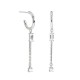 Sterling silver drop earrings with cubic zirconia