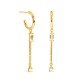Drop earrings with cubic zirconia in 18k gold plated silver 